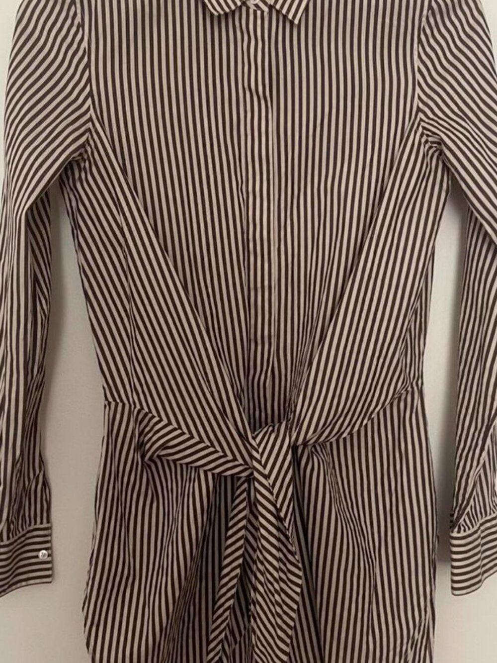 3.1 Phillip Lim Women's White and Brown Striped Blouse